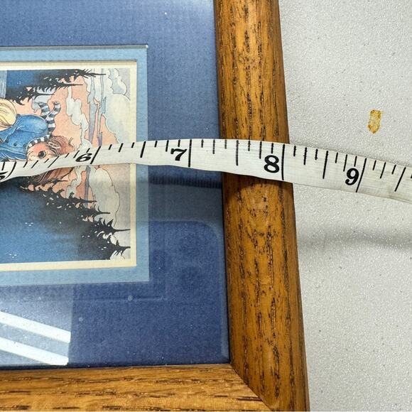 Jody Bergsma Signed Numbered Girl And Dad Print Wood Framed 6x8 Vintage 80s Art - Picture 4 of 8